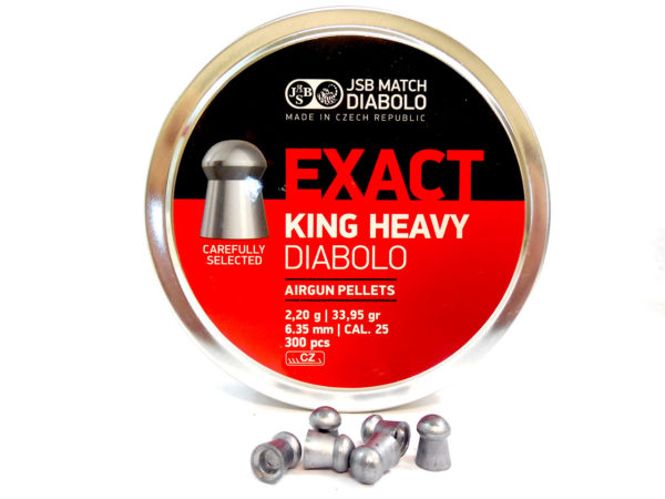 33.95GR - JSB EXACT KING HEAVY DIABOLO CAL.25 (6.35MM) (2.20G) 300PCS M72/09