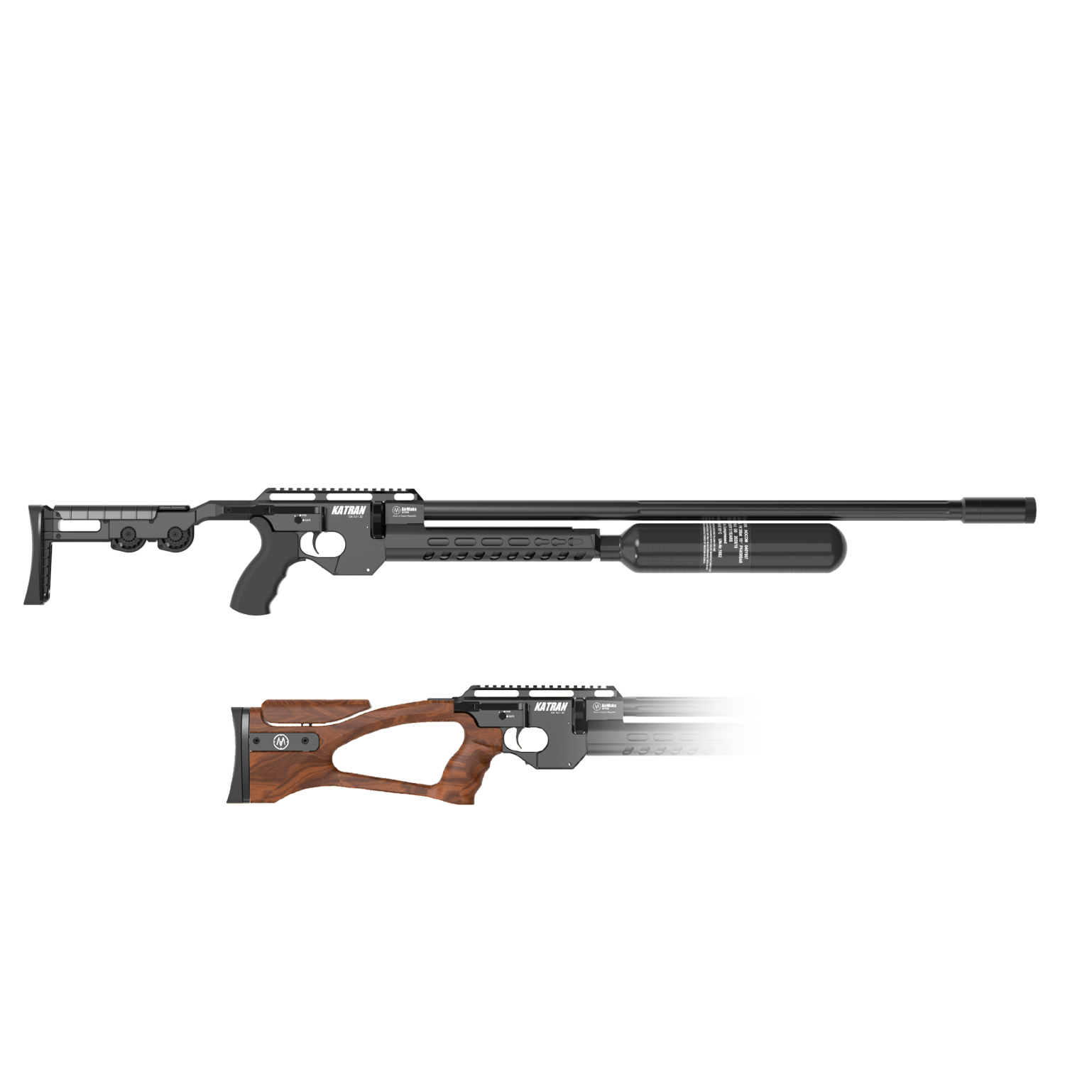 AirMaks Katran XB HP 700mm .25 walnut 9J PCP air rifle