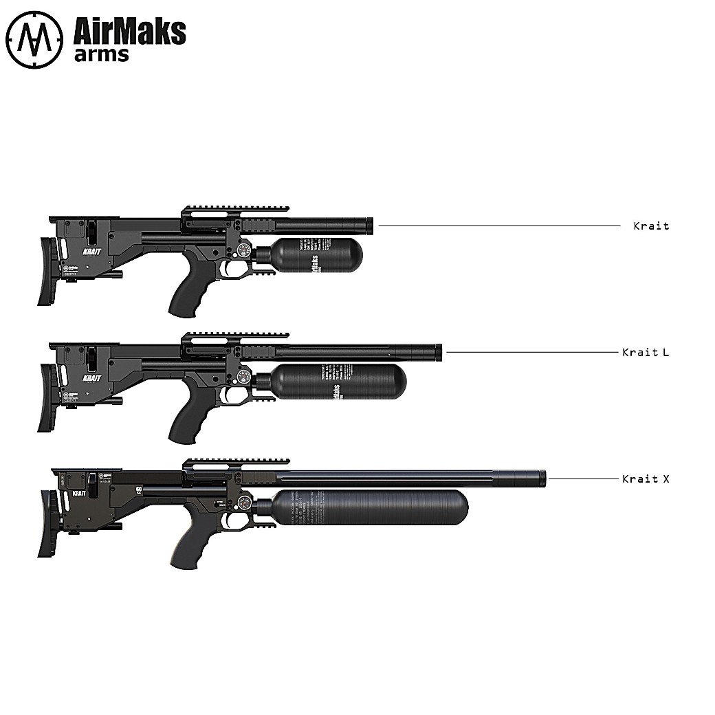 AirMaks Krait 400mm .22 plastic stock 9J PCP air rifle - Image 4