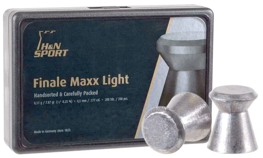 H&N FINALE MAXX LIGHT 4.49 4.5/.177 CAL 7.87GR 0.51G 200 PCS