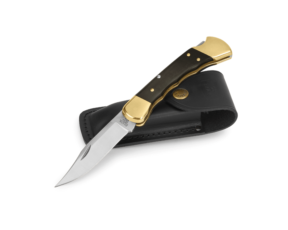 BUCK KNIVES FOLDING HUNTER LOCK-BACK BRASS FINGER GROVE - Image 2