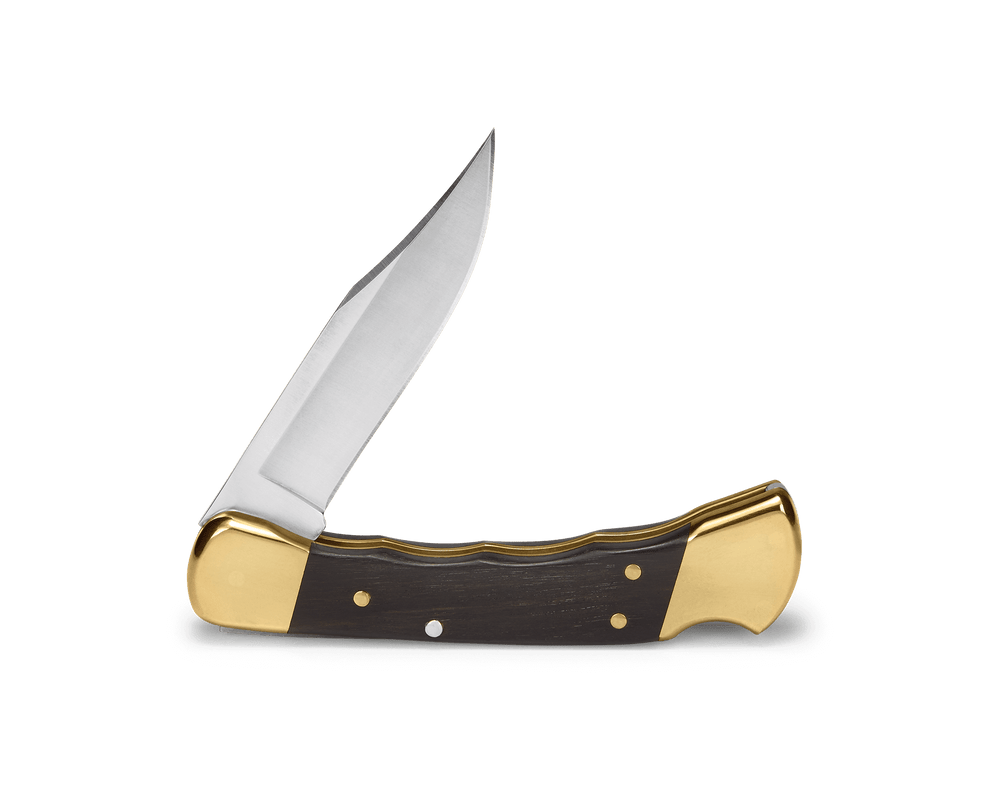 BUCK KNIVES FOLDING HUNTER LOCK-BACK BRASS FINGER GROVE - Image 3