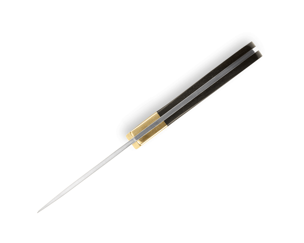 BUCK KNIVES SM SKINNER, AFRICAN EBONY W/BRASS BOLSTER, SATIN FINISH BLD - Image 3