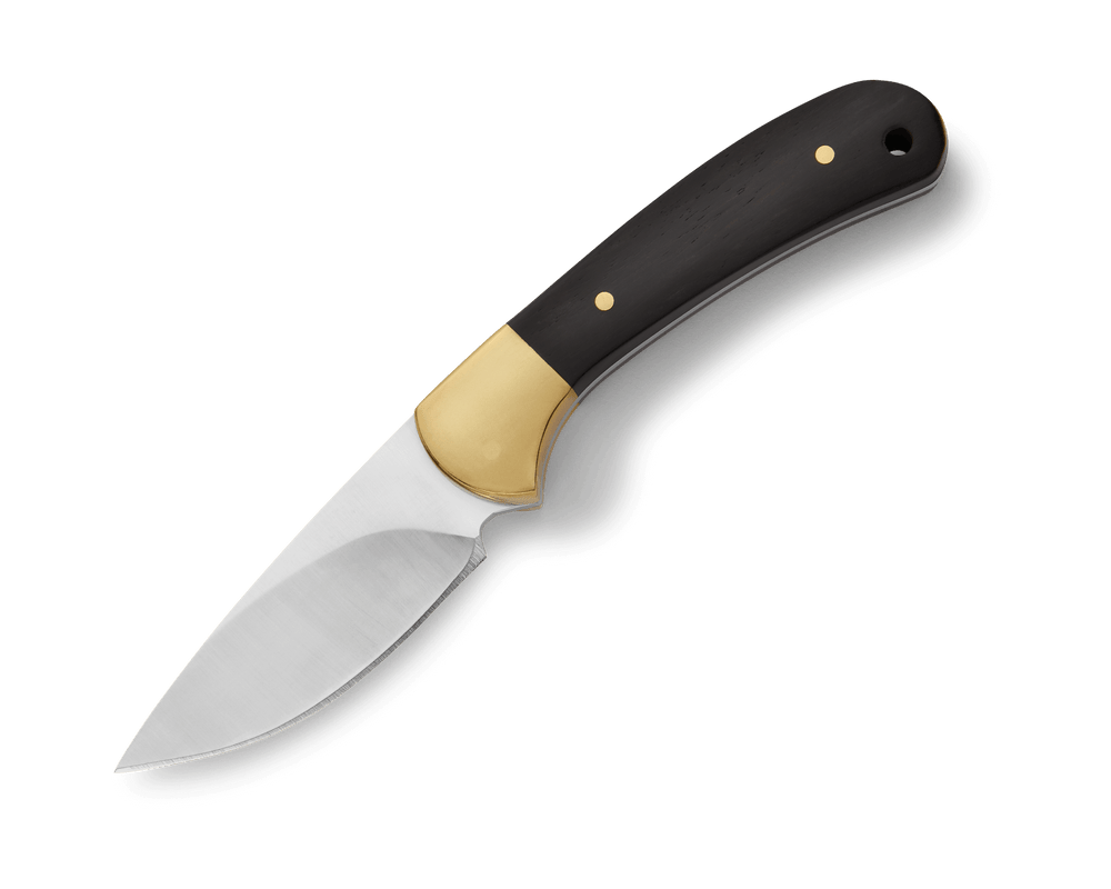 BUCK KNIVES SM SKINNER, AFRICAN EBONY W/BRASS BOLSTER, SATIN FINISH BLD - Image 4