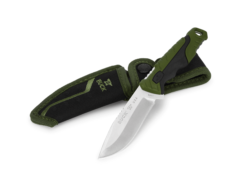 BUCK KNIVES PURSUIT, SM FIXED, GREEN MOLDED HDL - Image 2