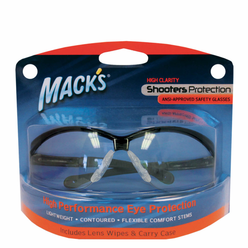 MCKEON - MACKS SHOOTERS SAFETY CLEAR GLASSES