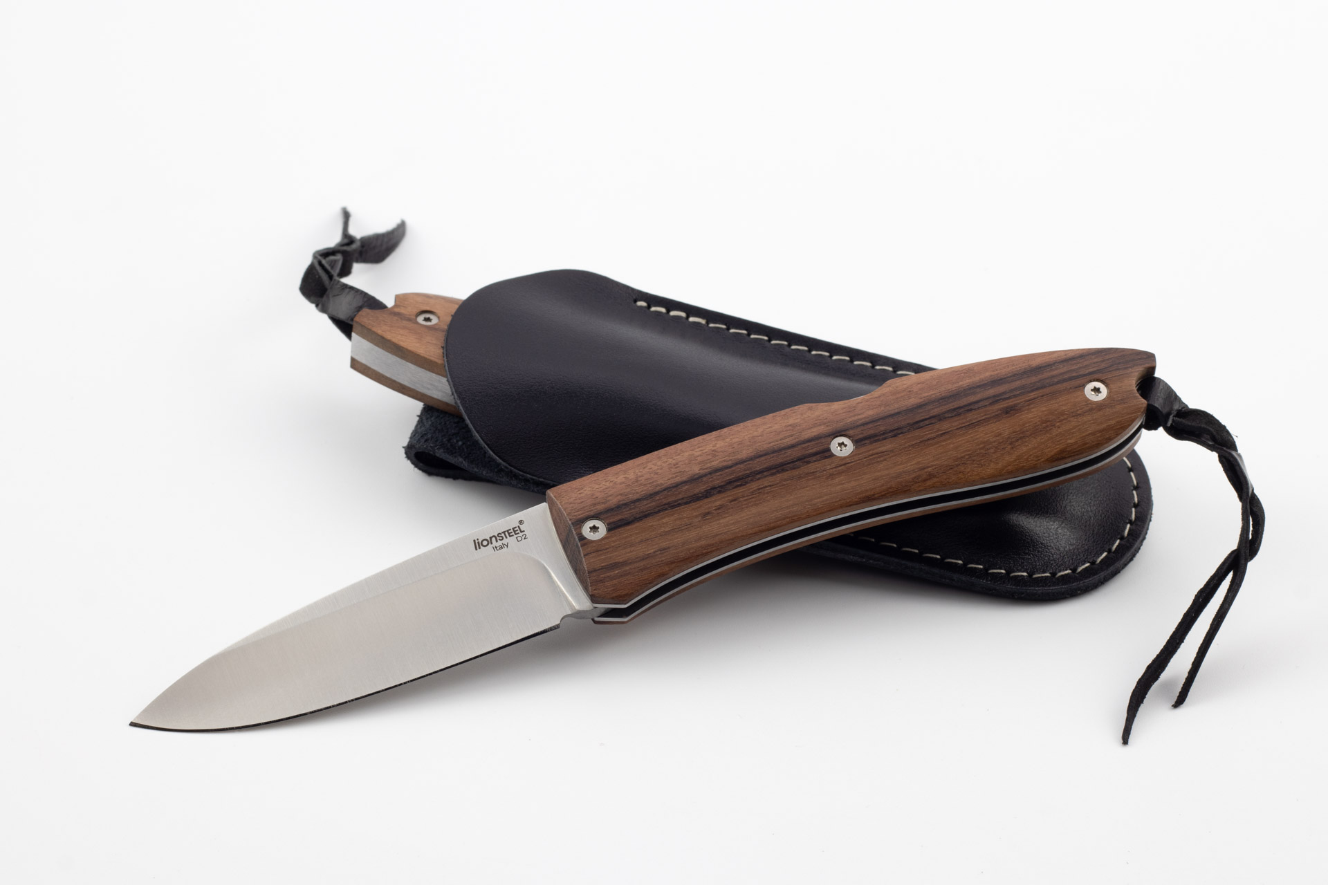 LION STEEL D2 BY MAX DESIGN FOLDING KNIFE SANTOS HANDLE CM.17.7