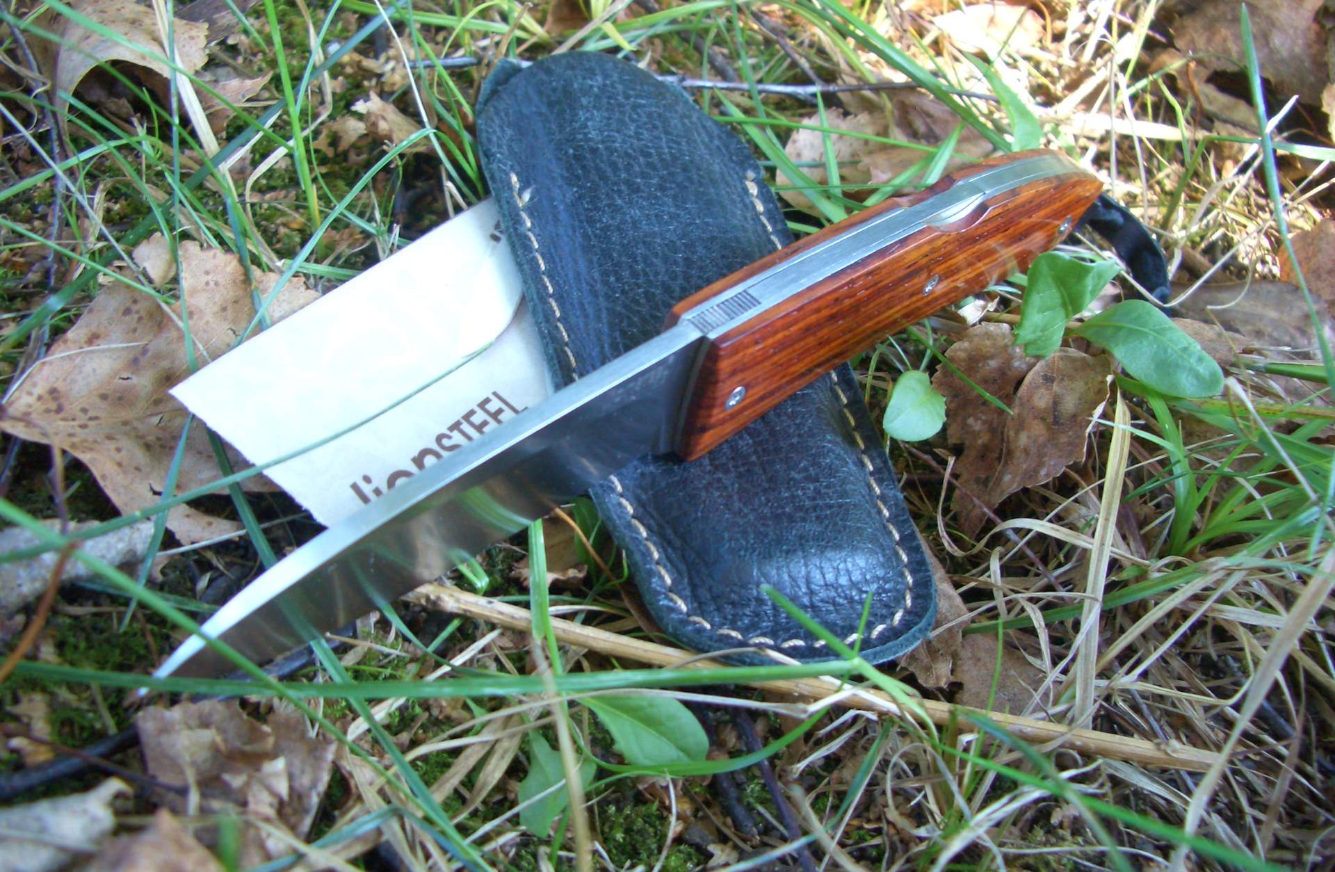 LION STEEL D2 BY MAX DESIGN FOLDING KNIFE OLIVE HANDLE CM17.7 - Image 3