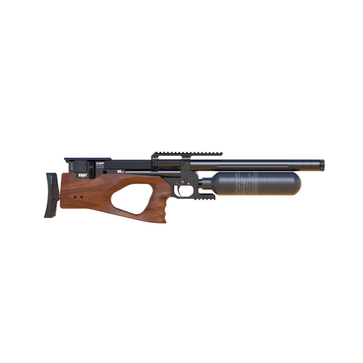 AirMaks Krait Lite L 520mm .22 walnut 9J PCP air rifle