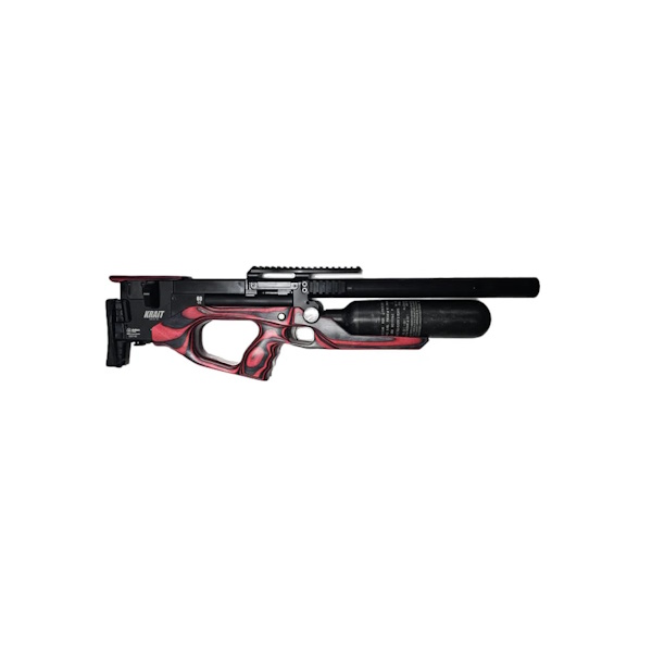 AirMaks Krait WX Tube 700mm .22 red laminate 9J PCP air rifle
