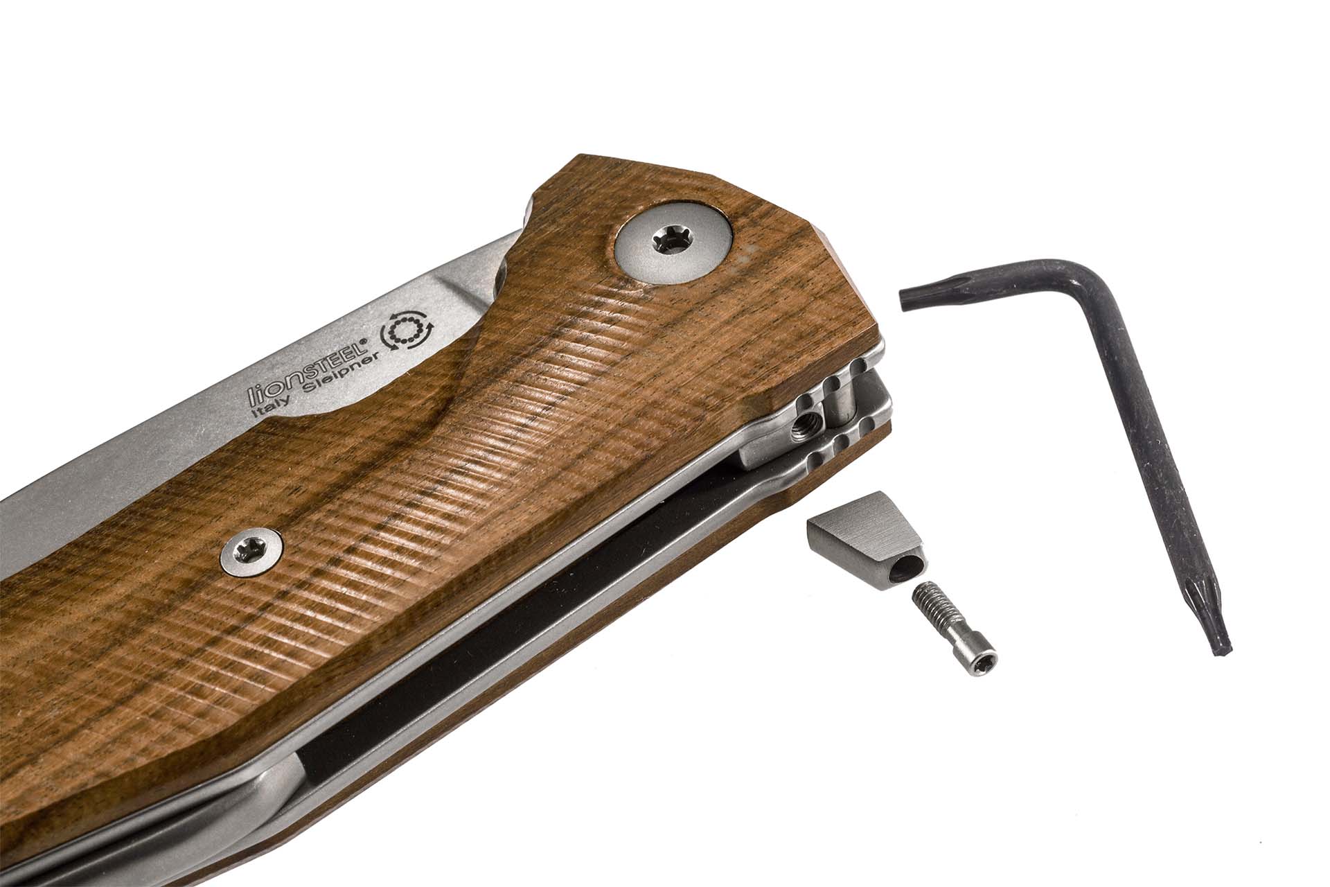 LION STEEL SLEIPNER BY MOLLETTA SANTOS IKBS KUR LINER LOCK SANTOS WOOD HANDLE - Image 2