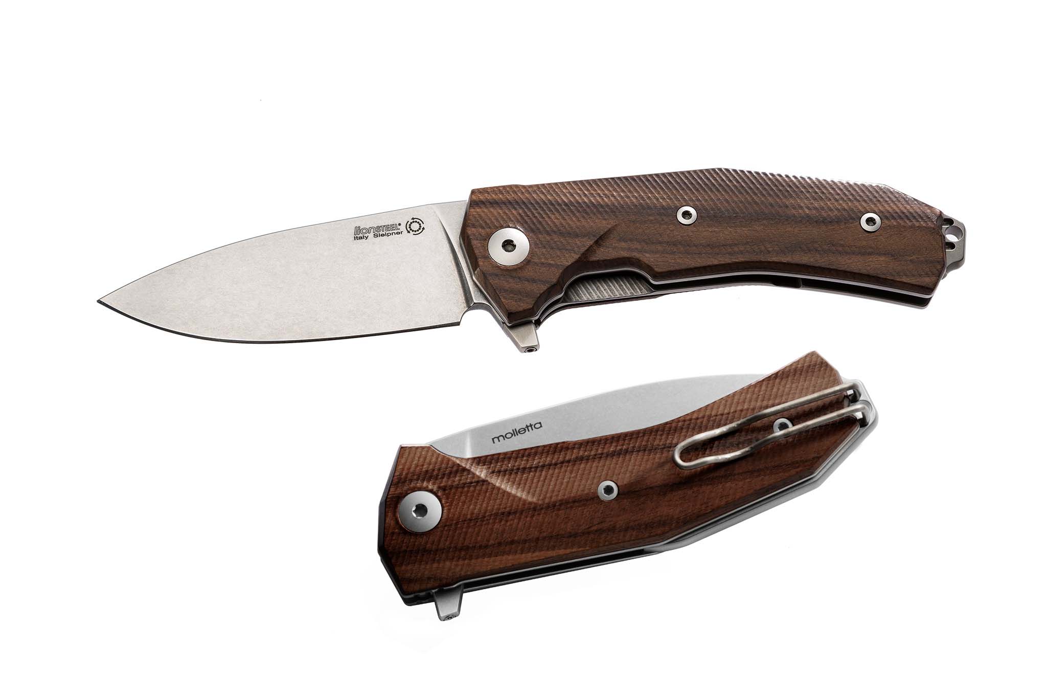 LION STEEL SLEIPNER BY MOLLETTA SANTOS IKBS KUR LINER LOCK SANTOS WOOD HANDLE
