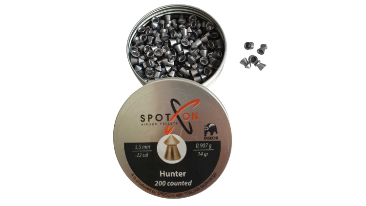SPOT ON PELLET HUNTER 14GR, 0.907G, 200 PCS, CAL.5.5MM/.22
