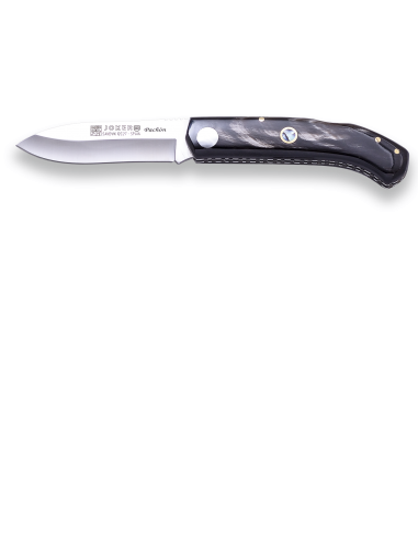 JOKER KNIFE PANCHON SANDVIK 12C27 PU?O DE BUFALO CON MOSAICO DE MADRE PERLA BUFFALO HANDLE WITH MOTHER OF PEARL MOSAIC