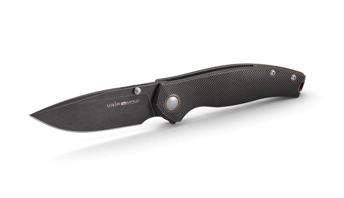 VIPER VALE DTBR FOLDING KNIFE MAGNACUT DARKSTONEWASHED BLADE AND TITANIUM HADLE - Image 4