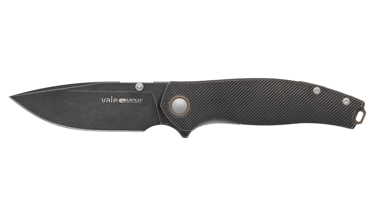 VIPER VALE DTBR FOLDING KNIFE MAGNACUT DARKSTONEWASHED BLADE AND TITANIUM HADLE