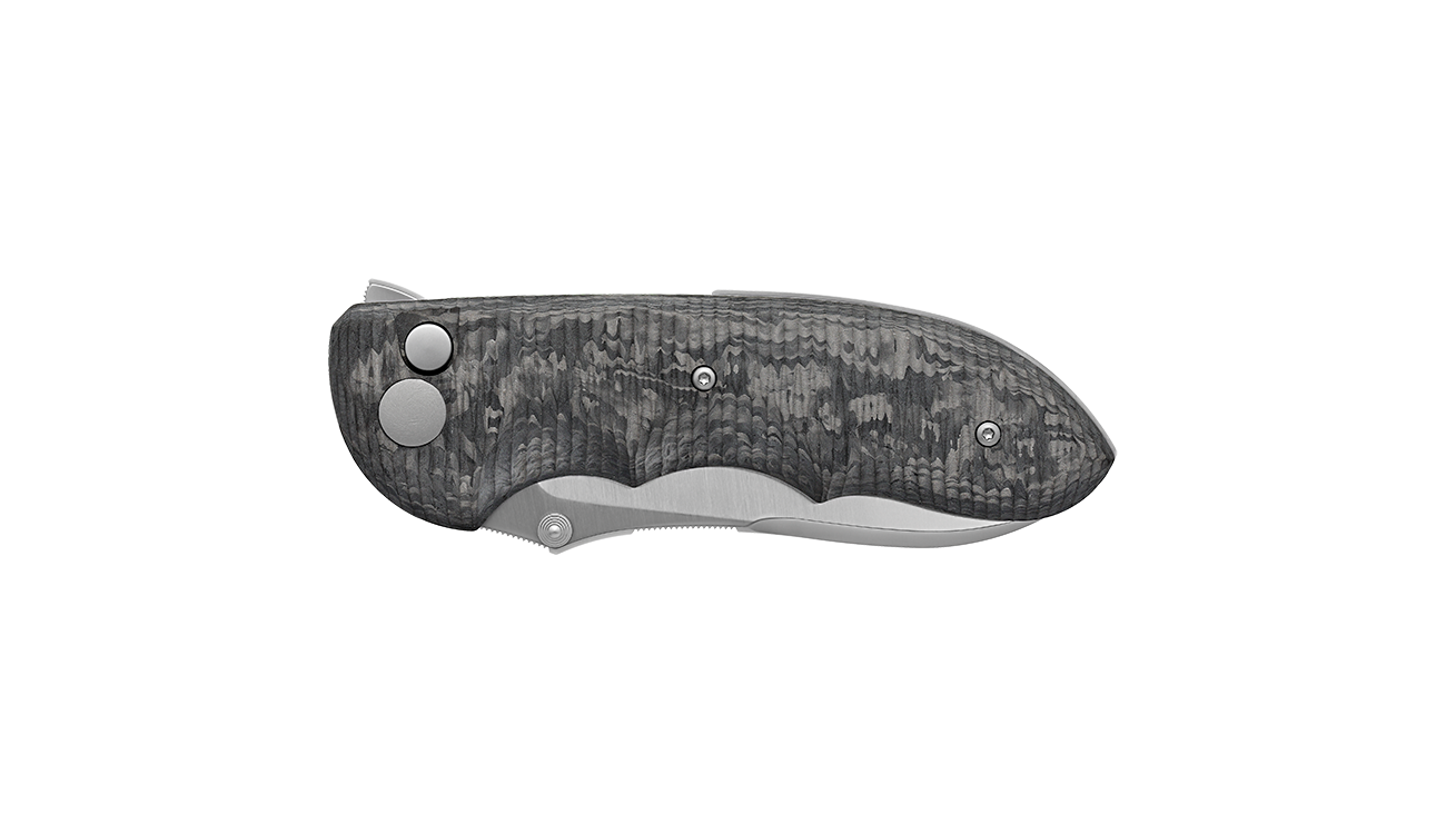 VIPER MOON FCM FOLDING KNIFE MAGNA CUT SATIN DARK MATTER BLACK CARBON FIBER HANDLE - Image 2