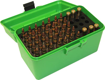 MTM DELUXE 50 ROUND AMMO CASE WITH BULLET TIP PROTECTION - Image 2