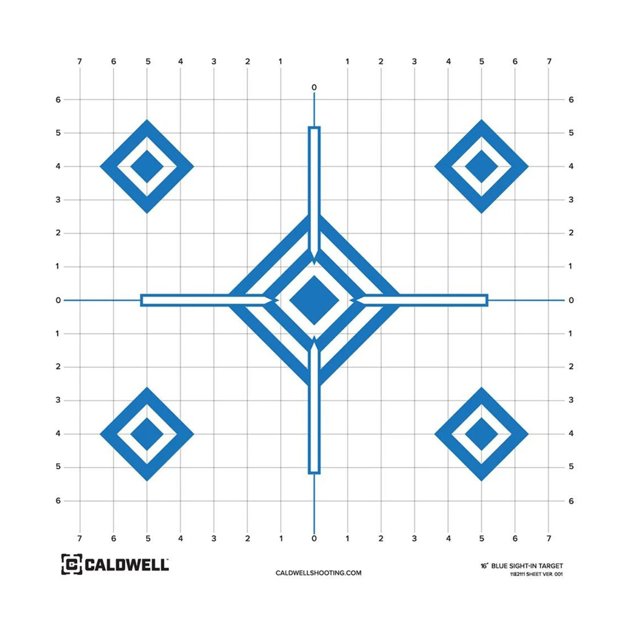 CALDWELL GEN 2 16″ BLUE SIGHT-IN PAPER TARGET 10PCS/PACK – 1175521