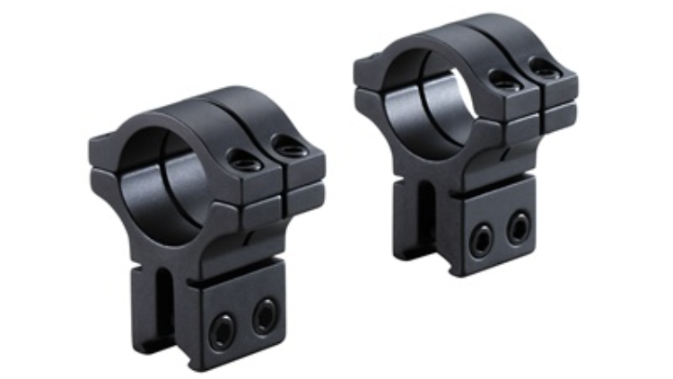 BKL 1"DIA X 1"WIDE DOUBLE STRAP HIGH RINGS BLK - BKL-263HMB