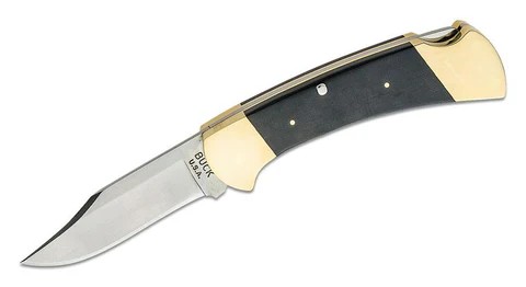 BUCKS KNIVES RANGER, PRO, ORIGINAL SHAPE, BLACK LINEN MICARTA HDL – 0112BKSLE1-B