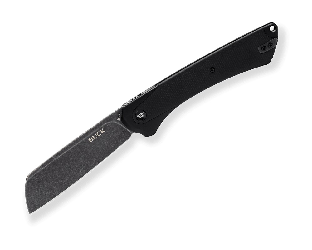 BUCK 263 HILINE XL LINER LOCK KNIFE BLACK MICARTA/BLK AL (3.75" BLK SW) - 0263BKS1-B