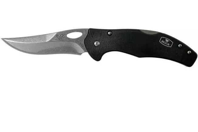 BUCK KNIVES ASCEND LT (FOLDER) ANODIZED BLACK ALUM HDL NO GROOVES - 0715BKS-B - Image 2