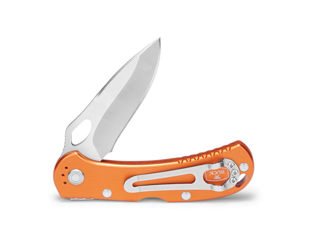 BUCK KNIVES SPITFIRE ANODIZED ORANGE ALUMINUM HANDLE BOX- 0722ORS1-B - Image 2