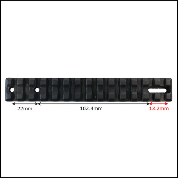 RECKNAGEL PICATINNY RAIL FOR SCHIENE STAHL MAUSER 98, 20MOA - 57060-2010 - Image 2