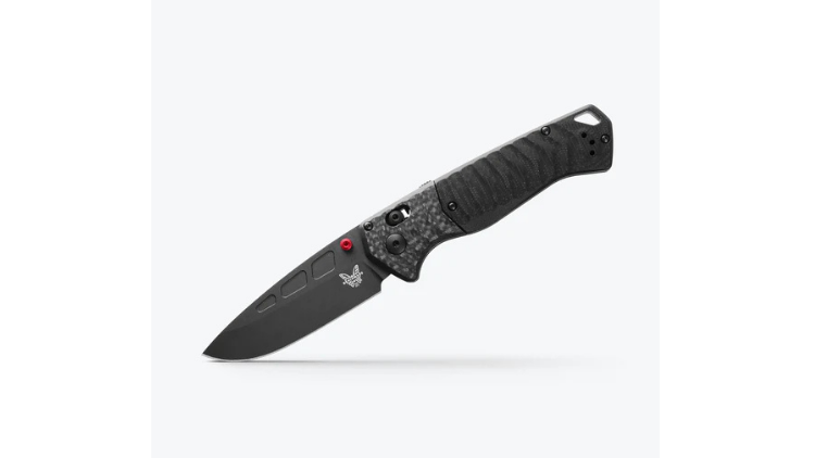 BENCHMADE PSK CPM MAGNACUT, AXIS, CARBIN FIBER AND BLACK G10 HANDLE - 593BK-01