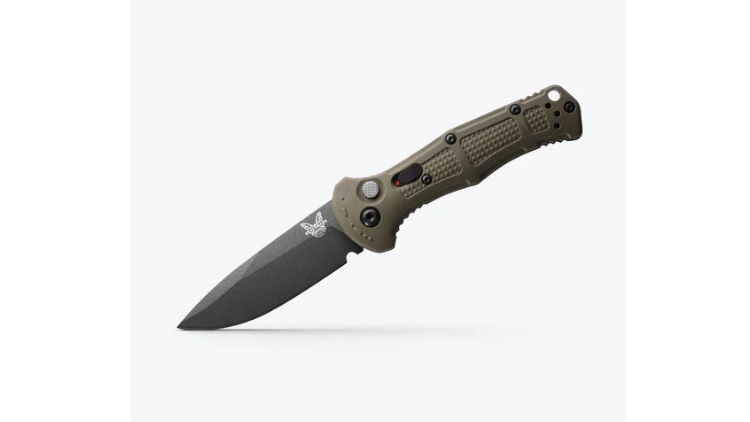 BENCHMADE MINI CLAYMORE DROP POINT AUTO RANGER GREEN GRIVORY HANDLE – 9570BK-1