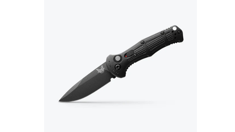 BENCHMADE MINI CLAYMORE DROP POINT AUTO BLACK GRIVORY HANDLE – 9570BK