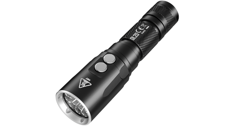 NITECORE DIVING LIGHT UNDERWATER SPORT WHITE&RED LIGHT 1000LUMENS 100M WATERPROOF 9HRS RUNTIME - DL20
