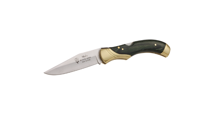 MUELA ARTISAN KNIFE 95MM BLADE LENGHT LAMINATED GREE WOOD HANDLE