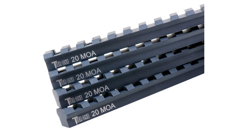 TIER-ONE PICATINNY RAIL FOR BLASER R93 20MOA BLACK - T1PRBLAR9320M