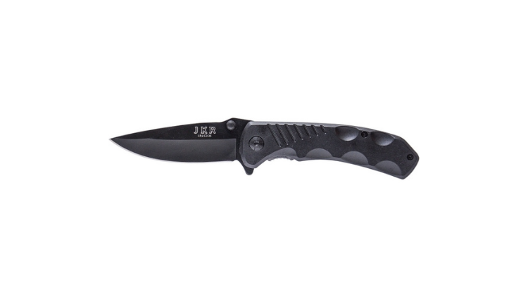 JOKER BLACK FIBER HANDLE 8,5 CM COATED BLADE SPRING ASSISTED FOLDING KNIFE – JKR0436