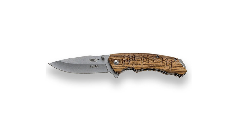 JOKER SPRING ASSISTED CLIP ZEBR WOOD 9CM BLADE - JKR0688