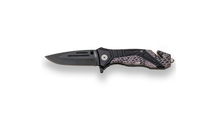 JOKER KNIFE BLADE LENGHT 8.5CM SNAKE PRINT HANDLE - JKR0728