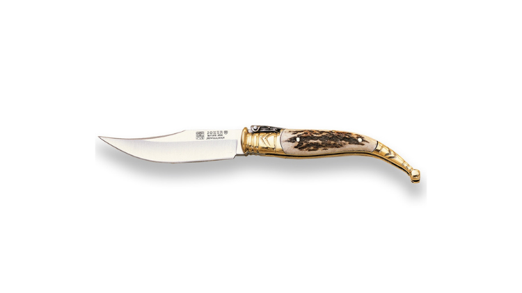 JOKER CLASSICAL SPANISH FOLDING KNIFE "SEVILLANA" BLADE LENGTH 9CM STAG HORN HANDLE - NC-01