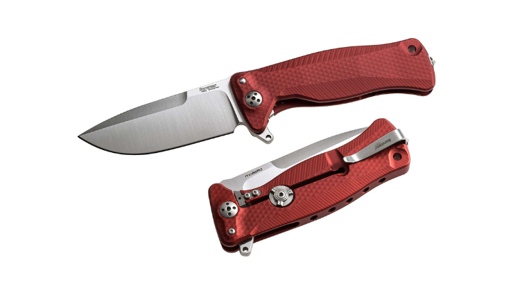 LION STEEL FLIPPER INOX D2 ALL RED HANDLE