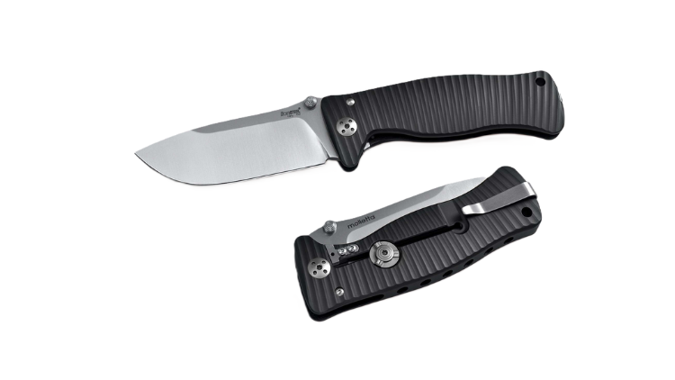 LION STEEL INOX D2 ALUMINUM BLACK HANDLE