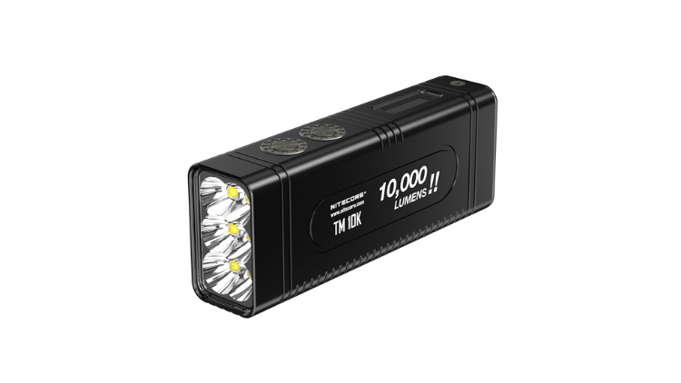 NITECORE COMPACT AND INTELLIGENT SHARP LIGHT 10000 LUMENS 288M 200H WITH BUILT IN 4800MAH 21700 RECHARGEABLE LI-ION BATTERY- TM10K