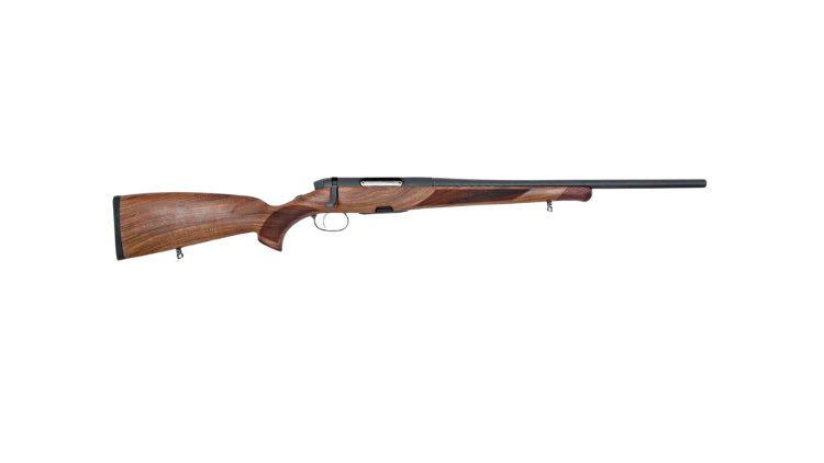 STEYR MANNLICHER CL II STANDARD CAL. 243 Win. BARREL 508 mm ; OPEN SIGHT WITHOUT MUZZLE THREAD; FORWARD SET TRIGGER BOLT: NICKEL; BOLT HANDLE STANDARD HALF STOCK RIGHT CL: 2