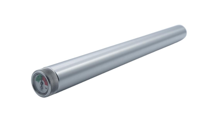 STEYR SPORT SILVER COMPRESSED AIR CYLINDER WITH INTEGRAL PRESSURE GAUGE FOR LG110, LG20, LG100 and LGB1- 4101090501