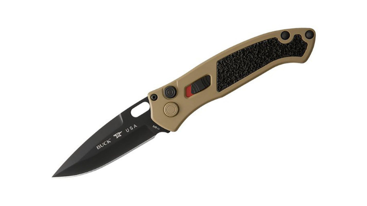 BUCK KNIVES IMPACT ALUMINUM CERAKOTE COYOTE TAN HDL BLACK CERAKOTE BLD- 0898BRS1-B