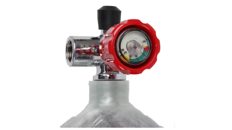 CARBON FIBER 3L CYLINDER W/ VALVE & GAUGE - CHANG-3L - Image 3