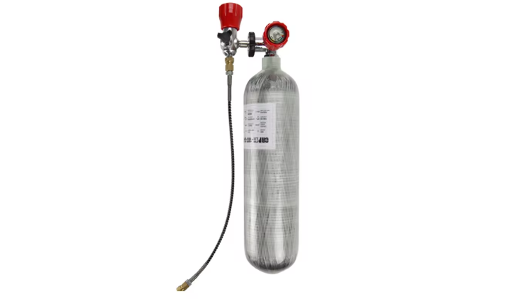 CARBON FIBER 3L CYLINDER W/ VALVE & GAUGE - CHANG-3L