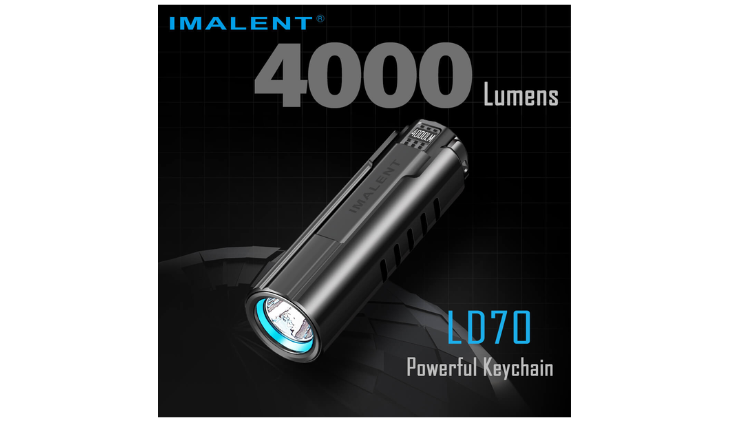 IMALENT 4000 LUMENS FLASHLIGHT 203M IPX-8(WATERPROOF) – LD70
