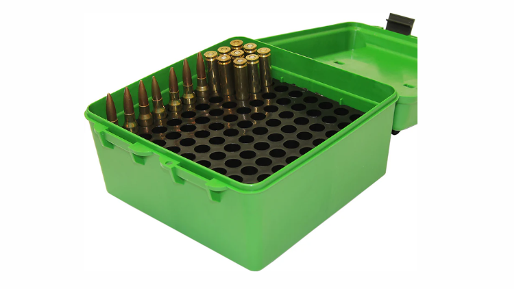MTM DELUXE 100 ROUND SERIES AMMO CASE - MAG-R-100-10-MAG-GREEN - Image 2