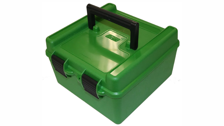 MTM DELUXE 100 ROUND SERIES AMMO CASE - MAG-R-100-10-MAG-GREEN